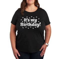 She will love showing off her style with this Plus It's My Birthday Graphic Tee. FEATURES Short sleeves CrewneckFABRIC & CARE Solid Color: Cotton ; Heather Colors: Cotton/Polyester Machine wash Imported Size: 4X. Color: Black. Gender: female. Age Group: adult. Birthday Graphic, It's My Birthday, How To Show Love, Its My Birthday, My Birthday, Her Style, Gender Female, Fabric Care, Graphic Tee