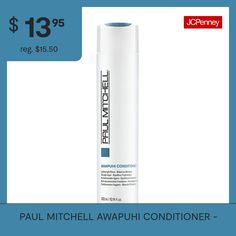 What It Does:The #1 best-selling Paul Mitchell Shampoo* has met its match! Paul Mitchell Awapuhi Conditioner is the perfect complement to longtime fan favorite Awapuhi Shampoo and Awapuhi Moisture Mist—all infused with awapuhi extract harvested on Paul Mitchell's very own farm in Hawaii since 1983. Treat yourself to island-inspired hair care that leaves strands beautifully soft, smooth and hydrated.Hair Type: Ideal for All Hair Types, especially Fine to Medium + Color-Treated.Fragrance: Refresh… Paul Mitchell Shampoo, Awapuhi Shampoo, Moisture Mist, Paul Mitchell, Hair Care Products, All Hair Types, Hair Types, Treat Yourself, Care Products