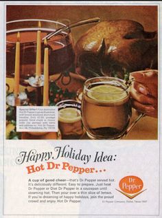 an advertisement for happy holiday tea with hot pepper