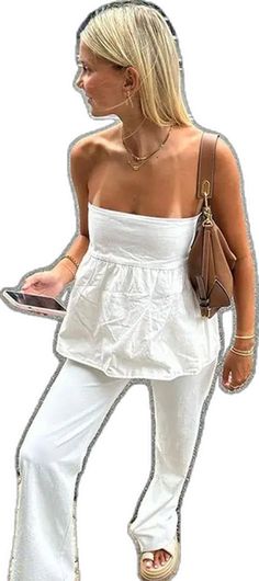 42560877756463|42560877821999|42560877887535 White Bandeau Tank Top, White Tank Top With Built-in Bra For Day Out, Solid Color Sleeveless Tube Top For Day Out, Solid Sleeveless Tube Top For Day Out, Chic White Backless Tube Top, White Strapless Tank Top For Spring, Chic White Tube Top For Day Out, White Backless Tank Top For Summer, Chic White Strapless Tube Top