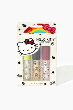 Hello Kitty Lip Oil, The Creme Shop Hello Kitty, Creme Shop Hello Kitty, Forever 21 Hello Kitty, Hello Kitty Hair, Candy Drawing, Shop Hello Kitty, Cute Lipstick, Kitty Makeup