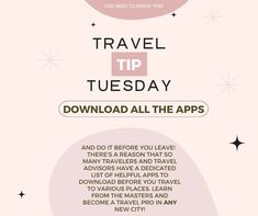 an advertisement for travel tip tuesday with the text, how do you know what it is?