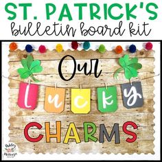 st patrick's bulletin board kit for luck charms