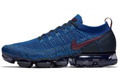 Nike Air VaporMax Flyknit 2 Gym Blue 942842-401 Blue Winter Sports Sneakers, Winter Sports Blue Sneakers, Jordans Retro, Nike Vapormax Flyknit, Vapour Max Nike, Nike Sacai, Nike Boots, Air Shoes, Nike Air Vapormax Flyknit