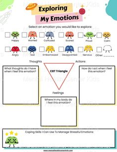 Emotional Regulation Worksheets, Coping Skills Activities, Cbt Worksheets, Counseling Worksheets, Elementary Counseling, Behavior Interventions, Youth Activities, School Social Work, Counseling Activities