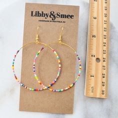 Heishi Bracelets, Star Charm Necklace, Plastic Earrings, Rainbow Bright, Long Tassel Earrings, Mini Hoop Earrings, Rainbow Beads, Rainbow Earrings, Earring Cards