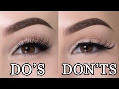 Curious by the idea of wearing false lashes? Well, as long as you stick with these do's and do not's, your false lashes will be the envy of everyone. Eyelashes Tutorial, Holiday Eye, Tutorial Eyeliner, Applying False Lashes, Eyelash Tips, Applying False Eyelashes, Eyes Brown, Do's And Don'ts