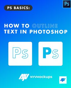 how to outline text in photoshop