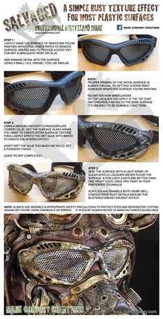 an image of different types of glasses and their uses in the design, with instructions to make