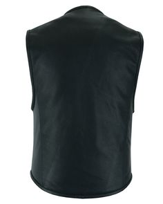 DS004 Men's Updated Perforated SWAT Team Style Leather Vest Our men's perforated black leather SWAT team style vest is the perfect option for concealed carry and comfort. This stylish piece goes well with any of your other gear and is comfortable enough to wear on and off the bike. Leather vests give you a range of mobility and protection during all seasons. This vest has an oversize fit, so you can wear it over your leather jacket on cold days for extra warmth and protection or alone on warm da Black Fitted Biker Vest, Fitted Winter Motorcycling Vest, Fitted Black Leather Vest, Black Leather Motorcycle Vest, Black Leather Vest For Motorcycling, Black Fitted Motorcycle Vest, Black Casual Leather Vest, Casual Black Leather Vest, Classic Fitted Vest For Biker Events