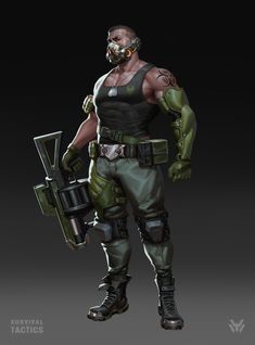 ArtStation - Commander design for the game—Survival tactics, xu wang Pirate Cyberpunk, Black Cyberpunk, Shadowrun Rpg, Survival Tactics, Game Of Survival, Futuristic Armour, Ex Machina