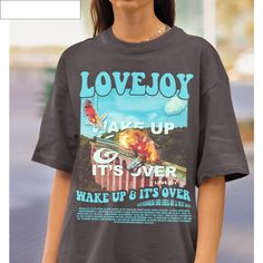 Lovejoy Wake up and it's over, Lovejoy Fan ,Lovejoy 2023 Tour Shirt, Lovejoy Tour Concert, The Lazy Cat Gift for men women unisex t-shirt : 100% Cotton (fiber content may vary for different colors) .: Medium fabric (5.3 oz/yd² (180 g/m .: Classic fit .: Runs true to size HOW TO ORDER Pick you favorite design. Review the size & color charts above FIRST and then select shirt size and color from the dropdown menu. Indicate the birthday year in the personalization box. Please note size measurements for t-shirts may differ +/- 1 inch due to the manufacturer. Colors may not exactly match what's shown on screen. Thanks for stopping by my shop. Feel free to reach out for any questions you may have. I appreciate your business. Lovejoy Sweater, Outfit Reference, Church Outfit, Lazy Cat, Church Outfits, Color Charts, Tour Shirt, Gift For Men, Cat Gifts