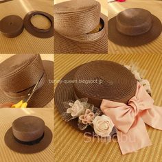 Fascinator Hats Diy, Edwardian Hat, Diy Straw, Historical Hats, Headwear Fashion, Sewing Room Design, Hat Tutorial, Diy Hat, Hat Ideas