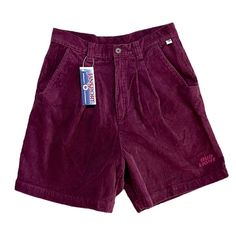 Nwt Vintage Jansport Corduroy Shorts, Bud Light Embroidered On Bottom, Merlot (Purple Burgundy Color), Pleated, Zipper And Button Closure, Pockets Approx 15.5�” Across Waist Flat Approx 14” Rise-Extremely High Rise Approx 6” Inseam Size Tag Reads 14-However These Are Vintage And Measure At Size 6 G1 Purple Burgundy, Corduroy Shorts, Bud Light, Purple Fashion, Burgundy Color, Merlot, Vintage Tags, Size Tag, Cargo Shorts