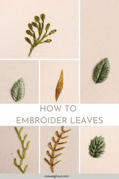 how to embroider leaves in embroidery