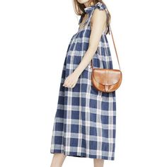 Hatch Alexia Dress In Blue Pink Plaid. The Cutest And Comfiest Dress To Wear While Pregnant. Adjustable Bow Tie Sleeves Also Make It Very Nursing Friendly For Postpartum. Has Pockets! Hatch Size 1 Casual Blue Maternity Dress, Nursing Friendly, Comfy Dresses, Tie Sleeve, Pink Plaid, Dress Blue, Postpartum, The Cutest, Bow Tie