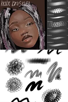 Afro Braids Hair Procreate Brushes Black Hair Procreate Brushes, Curly Hair Brush Procreate Free, Free Braid Brush Procreate, Hair Procreate Brushes Free, Free Curly Hair Brushes Procreate, Curly Hair Brush Procreate, Black Hair Brushes Procreate, Black Hair Procreate Brushes Free, Procreate Brushes Free Hair