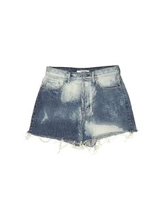 PacSun Denim Shorts Size: 25 Bottoms - used. 100% COTTON | PacSun Denim Shorts: Blue Bottoms - Size 25 Acid Wash Denim Mid-rise Bottoms, High Waist Blue Grunge Bottoms, Grunge High Waist Blue Bottoms, Grunge High-waist Blue Bottoms, High Rise Denim Blue Grunge Bottoms, Ripped Cotton Bottoms In Washed Blue, Summer Washed Blue Jeans With Five Pockets, Trendy Acid Wash Bottoms With Frayed Hem, Denim Bottoms With Five Pockets For Summer