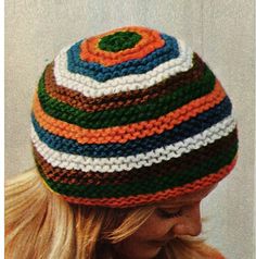 HAT PATTERN  Cap Pattern Ski Hat Pattern Vintage 70s KNITTING Pattern 70s Hats, Poncho Au Crochet, Ski Hat, Poncho Shawl, Cap Patterns, Crochet Girls, Ski Hats, Mittens Pattern, Motif Vintage