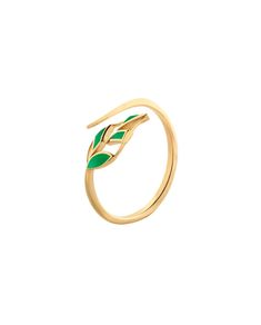 Fiolia ring in 14 k gold set with mother-of-pearl OR malachite enamel element Yellow Gold Enamel Open Ring Jewelry, Green Enamel 14k Gold Ring Gift, Green 14k Gold Enamel Ring As Gift, Green Enamel Ring With Polished Finish As Gift, Nature-inspired Yellow Gold Open Ring Jewelry, Green Enamel Fine Jewelry Ring, Green Enamel Jewelry With Polished Finish, 14k Gold Ring, Inspired By Nature