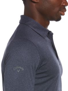 This Callaway golf polo is an essential addition to your golf attire. Swing Tech™ technology offers greater flexibility so you can maximize your range of motion. Cooling technology transfers heat away from your body and Opti Dri™ technology wicks away moisture, keeping you cool and dry. Simply stylish, the long sleeve golf shirt is geared to game time performance. 100% Polyester Classic Golf Fit - Roomiest silhouette and slightly longer sleeves designed for ease of motion Double knit fabrication Moisture-wicking Polo Collar Golf Top, Classic Moisture-wicking Tops For Golf, Long Sleeve Golf Shirt, Classic Golf, Golf Attire, Callaway Golf, Polo Blue, Cool Technology, Long Sleeve Polo Shirt