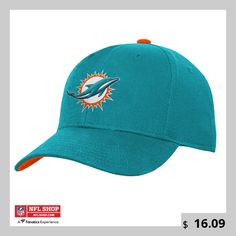 Get your young fan ready for game day with this Miami Dolphins Team Pre-Curved Adjustable Hat. This structured fit hat features an embroidered Miami Dolphins logo on the front, letting everyone know who you cheer for. With its pre-curved bill and contrasting underbill, this hat has a classic look that's perfect for game day or any day. Aqua Logo, Miami Dolphins Hat, Miami Dolphins Logo, Dolphins Logo, Nfl Miami Dolphins, Realtree Camo, Miami Dolphins, Kids Hats, Adjustable Hat