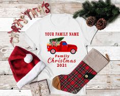 Customize this awesome Family Christmas Shirt with each member's name per shirt or your family name on all shirts! * This shirt is available in Short Sleeve T-Shirt or Long Sleeve Shirt options, please choose accordingly! Custom Family Christmas Shirts, Matching Family Christmas T-Shirts, Christmas Shirts for the Family, Xmas Gift Tees, Christmas Vacation Tees View more of our Christmas Themed Shirts --> https://www.etsy.com/shop/craftsofhumanity?section_id=31062074 ** HOW TO ORDER ** - Choose s Vintage Christmas Shirt, Truck Shirt, Christmas Friends, Xmas Tees, Truck Shirts, New Years Shirts, Custom Made Shirts, Christmas Tree Shirt, Family Shirts Matching