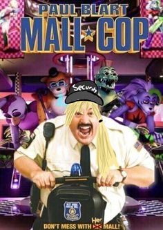 the movie poster for mall cop starring paul blart, who is wearing a police uniform