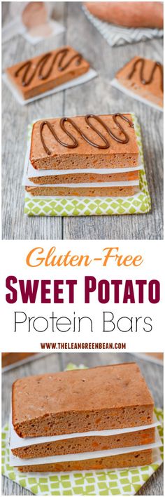 this gluten - free sweet potato protein bar is the perfect snack for lunch