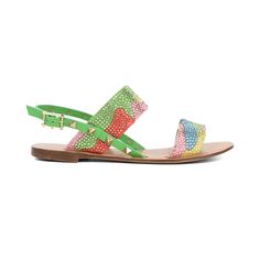 Valentino Sandals in multicolour crystal camo with a green leather ankle strap and gold rockstud detailing. Brand = Valentino Condition = 8/10, very good Size = 37 Material = Leather SKU = 20771-13 Spring Sandals With Studs And Open Heel, Spring Open Heel Sandals With Studs, Studded Ankle Strap Sandals For Summer, Designer Multicolor Ankle Strap Sandals, Designer Sandals With Adjustable Strap For Spring, Multicolor Leather Sandals With Buckle Closure, Designer Multicolor Sandals For Summer, Valentino Sandals, Green Sandals