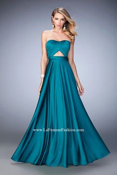 La Femme has just the right dresses you need to feel fabulous and prom ready like style 22052 available at WhatchamaCallit Boutique Cut Out Prom Dresses, Nude Prom Dresses, Prom Dress Green, Masquerade Ball Gowns, Prom Dresses 2016, Prom Dresses 2017, A Line Prom Dresses, Green Prom Dress, Stunning Gowns