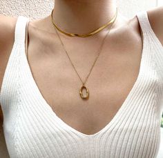 gold snake chain necklace waterproof Shiny Necklace, Oval Pendant Necklace, Gold Snake Chain, Herringbone Necklace, Collar Bone, Snake Chain Necklace, Dainty Chain, Waterproof Jewelry, Gold Snake