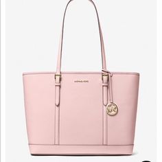 Nwot. Beautiful Bag, Used For Only 2 Weeks. It Is Just Too Big For Me. Powder Blush Color. Mk Tote Bag, Blue Tote Bag, Michael Kors Tote Bags, Leather Tote Purse, Carryall Tote, Bags Michael Kors, Satchel Tote Bag, Brown Leather Totes, Travel Tote Bag