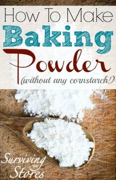 how to make baking powder without any contact with the recipe book by surviving store's