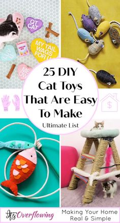 the 25 diy cat toys that are easy to make for kids and adults alike