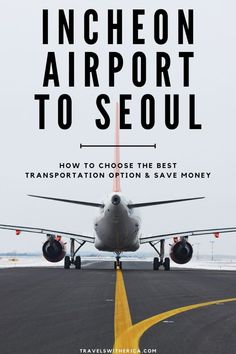 an airplane sitting on top of an airport tarmac with the words, how to choose the best transportation option and save money