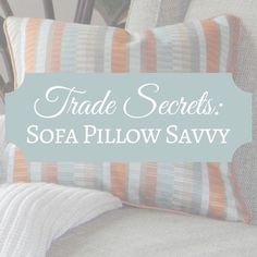 two pillows with the words trade secrets sofa pillow savvy