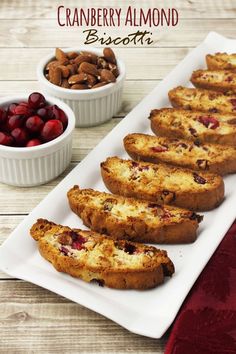 cranberry almond biscuits on a white plate