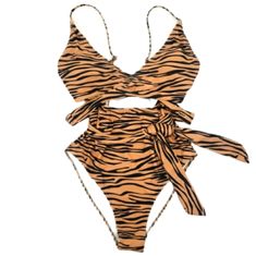 Reposhing This Item I Purchased From @Rumibloom. Loved It, But Color Doesn't Look Good On My Skin Tone. Nwot Casual Brown One-piece Swimwear, Trendy Brown Swimwear, Trendy Brown Swimwear For Summer, Trendy Brown Swimwear For Vacation, Tiger Print, My Skin, Black Tan, Black And Tan, Skin Tone