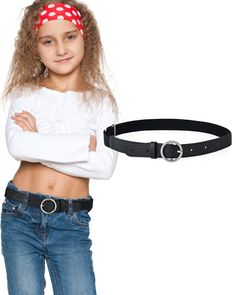 PRICES MAY VARY. Extra Large Usable Sizes: The adjustable size range of the kids' belt is 16-31.5 in (41-80 cm), which can meet the child's use for 3-16 years (see the picture description for details). The adjustable buckle is installed on elastic straps, the buckle is in the shortest position and the youth belt-wearing size range is 16-24.8in (41-63cm). When the buckle is in the longest position, the youth belt size range is 22.8-31.5in (58-80cm) Fashion and Practicality Coexist: The front of t Boys 16, Circle Belt, Girls Belts, Kids Belt, Multiple Outfits, Picture Description, Branded Belts, Stretch Belt, Belt Shop