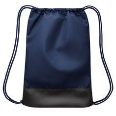 The Nike Brasilia 9.5 Training Gym Sack Navy is a minimal, lightweight bag designed for convenience, featuring an open top for easy access to workout gear. It has shoulder straps that also function as a drawcord for securing contents. The sack is environmentally friendly, made with at least 65% recycled polyester fibers. Product Details: Top-loading compartment is easy to access. Shoulder straps act as a drawcord to cinch down the top closure. Sporty Large Capacity Nylon Backpack, Large Capacity Functional Drawstring Bag For Outdoor, Functional Large Capacity Drawstring Bag For Outdoor, Functional Outdoor Drawstring Bag With Large Capacity, Outdoor Functional Large Capacity Drawstring Bag, Nylon Gym Bag With Adjustable Straps For Travel, Versatile Nylon Gym Bag With Adjustable Strap, Travel Nylon Gym Bag With Adjustable Straps, Nylon Travel Gym Bag With Adjustable Straps