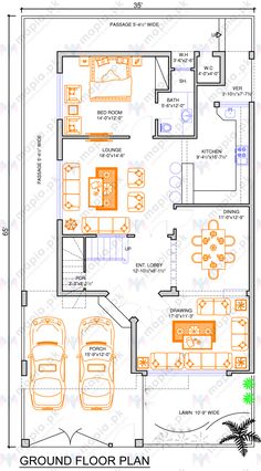 the floor plan for a small house