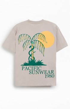 Embrace the laid-back LA vibes with our Pacific Sunwear Palms T-Shirt, boasting a classic crew neckline, short sleeves, and a comfortable regular fit. Featuring iconic PacSun branding on the left chest and back, it's the perfect addition to your California-cool wardrobe.


	Crew neckline
	Short sleeves
	Standard fit
	Left chest & back graphics
	Machine washable Pacific Sunwear, Pacsun Mens, Surf Brands, California Cool, Diamond Supply Co, Top Graphic Tees, Oversized T Shirt, Mens Graphic Tee, Favorite Shirts