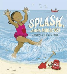 the cover of splash, an illustrated children's book with a girl jumping in the air