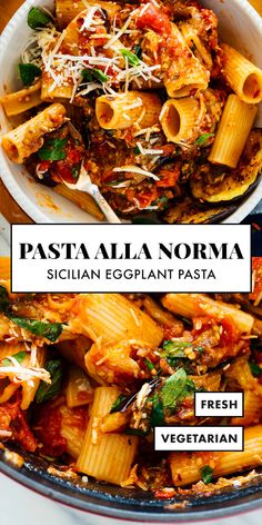 pasta alla norma is an italian eggplant pasta recipe