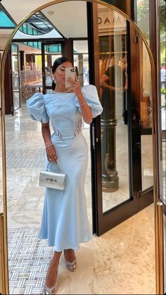 Blue Gown Prom, Gown Prom Dresses, Dorothy Dandridge, Elegant Prom Dresses, Blue Gown, Gown Prom, Wedding Guest Outfit Summer