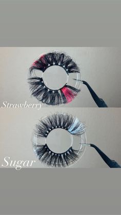 25mm Voluminous Mink color lash strips  **All color lash pictures are showing top and bottom view of each lash Check out the rest of our kollection of 20+ lashes Lash Pictures, Lash Strips, Mink Colour, Eyelashes Mascara, Pink Neon, Strip Lashes, Mink Lashes, Makeup Cosmetics, All The Colors