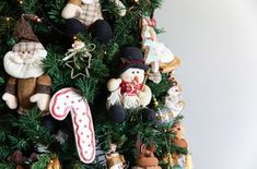 a christmas tree with ornaments and decorations on it