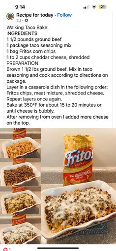 Walking Taco Bake, Cheesy Baked Potatoes, Easy Ground Beef Recipes, Walking Taco, Recipes Easy Quick, Beef Recipes For Dinner Easy, Recipes For Dinner Easy, Recipes With Ground Beef, Easy Ground Beef