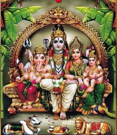 lord ganesha with his five avatars